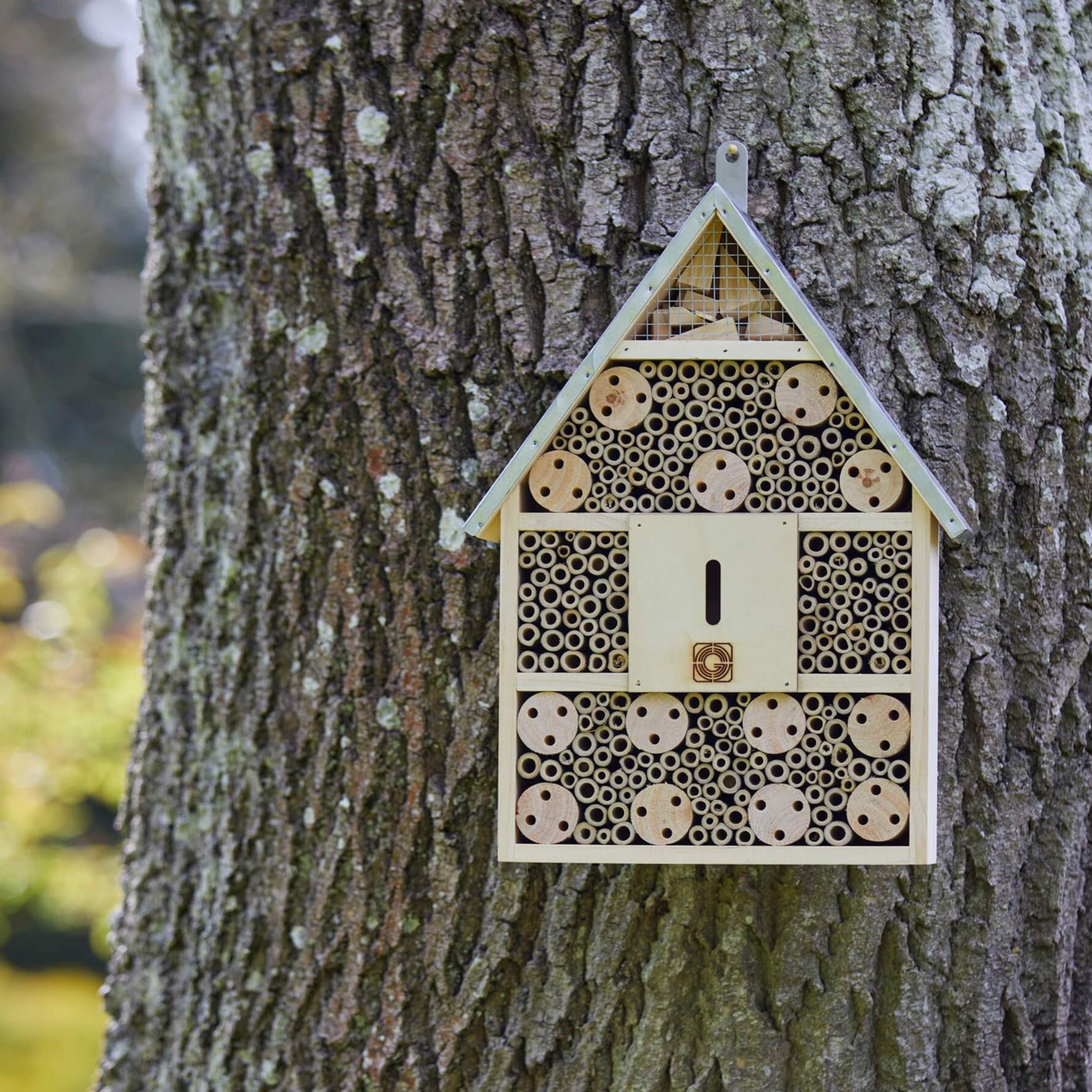 Four Floor Wooden Insect House With Metal Roof