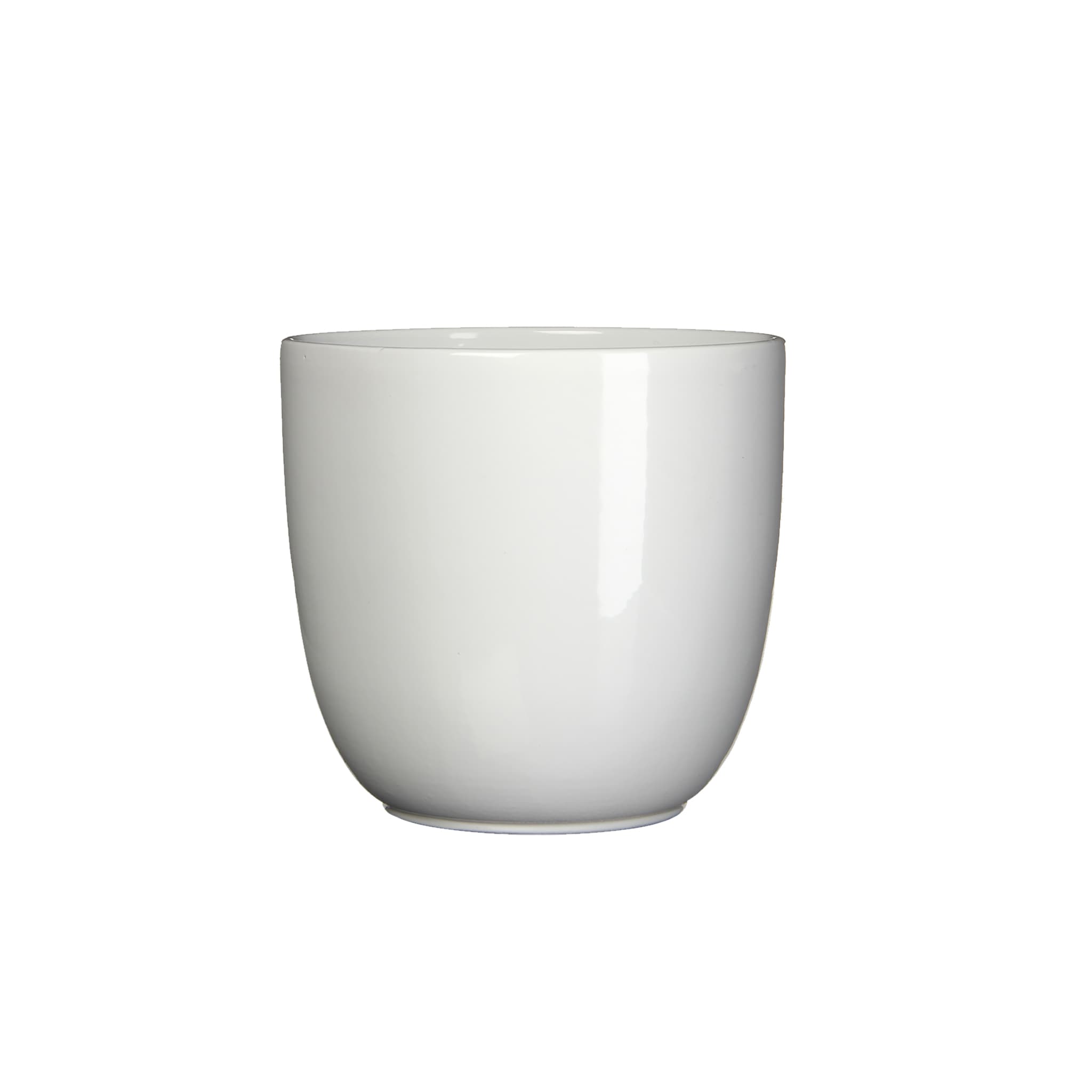 Gloss White Ceramic Indoor Plant Pot - W22xh20cm