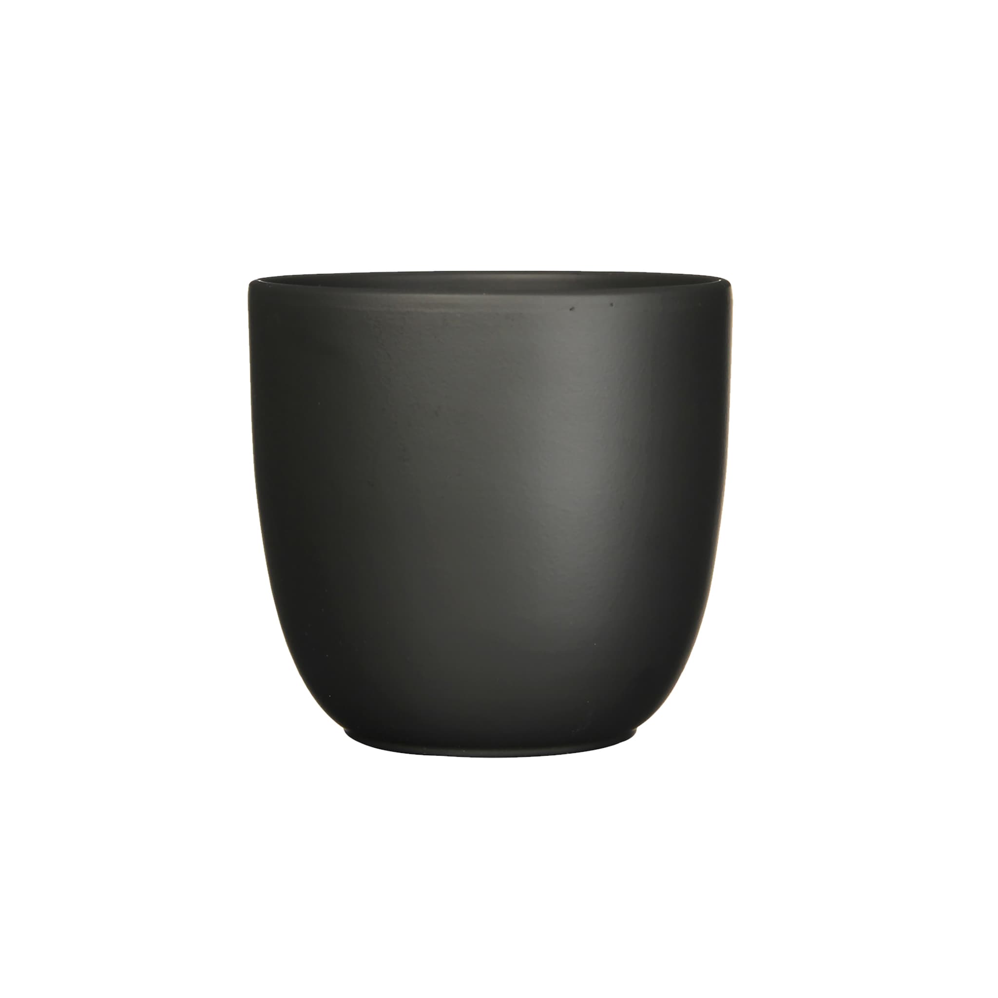 Matt Black Ceramic Indoor Plant Pot - W25xh23cm