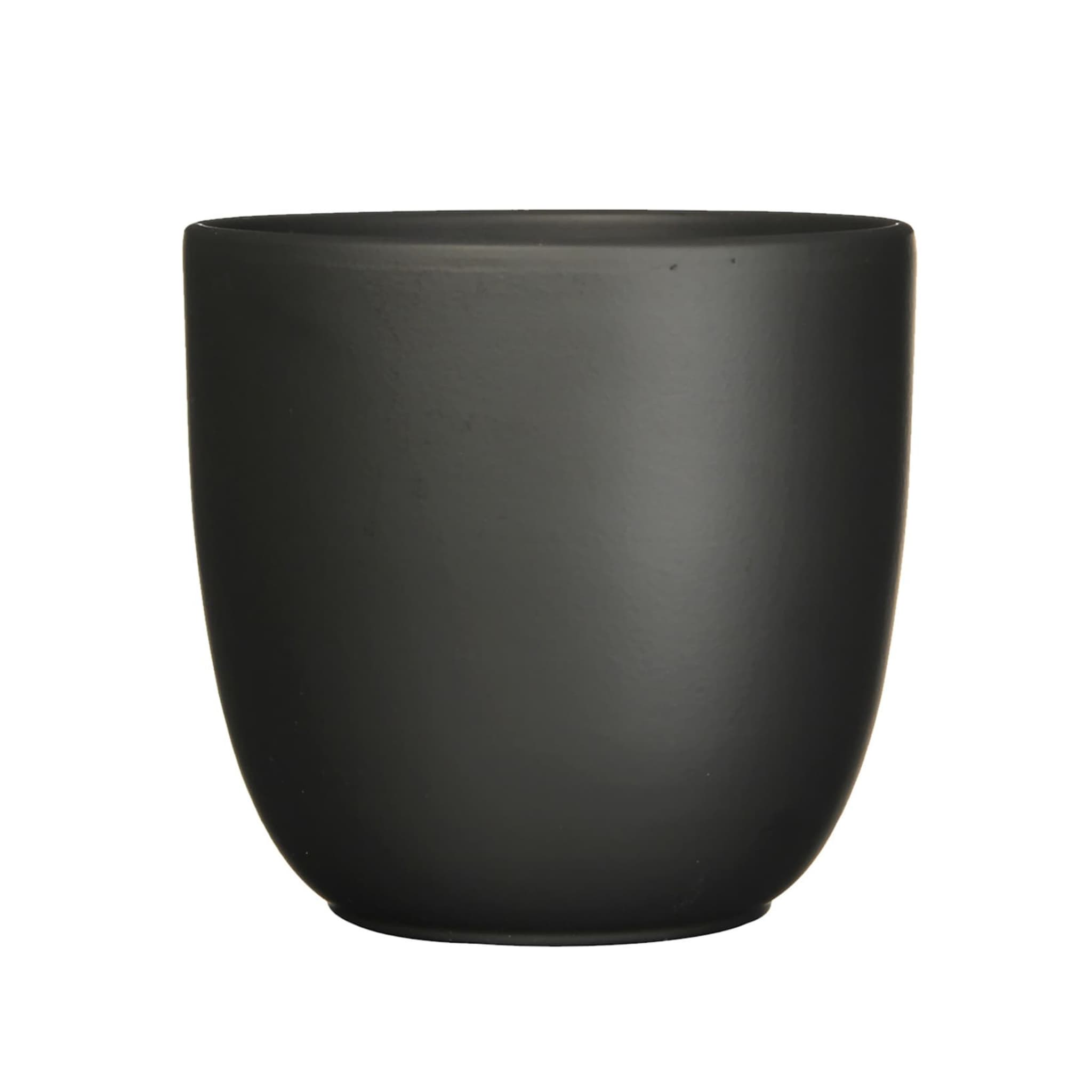 Matt Black Ceramic Indoor Plant Pot  W39 X H34cm