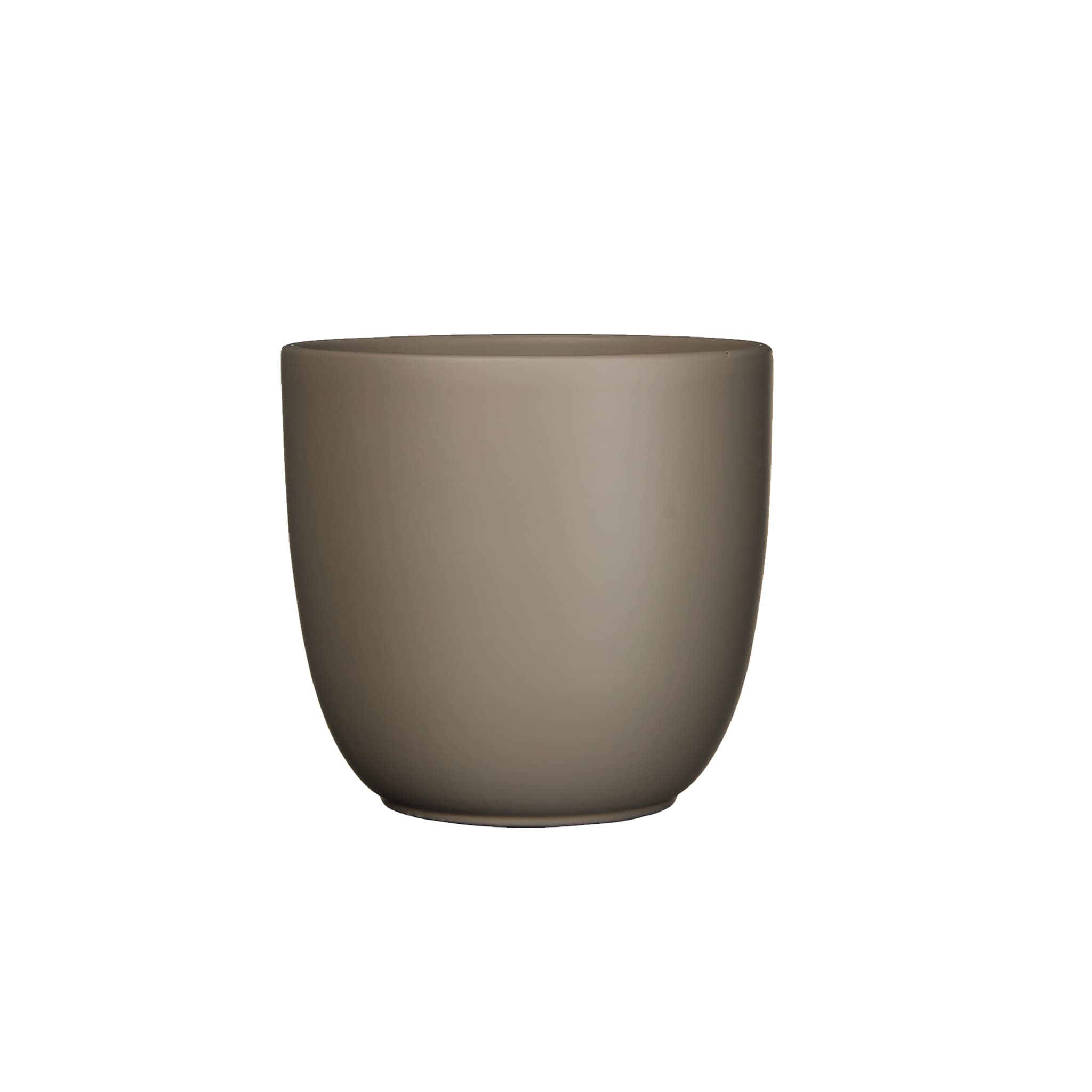 Matt Taupe Ceramic Indoor Plant Pot - W22xh20cm