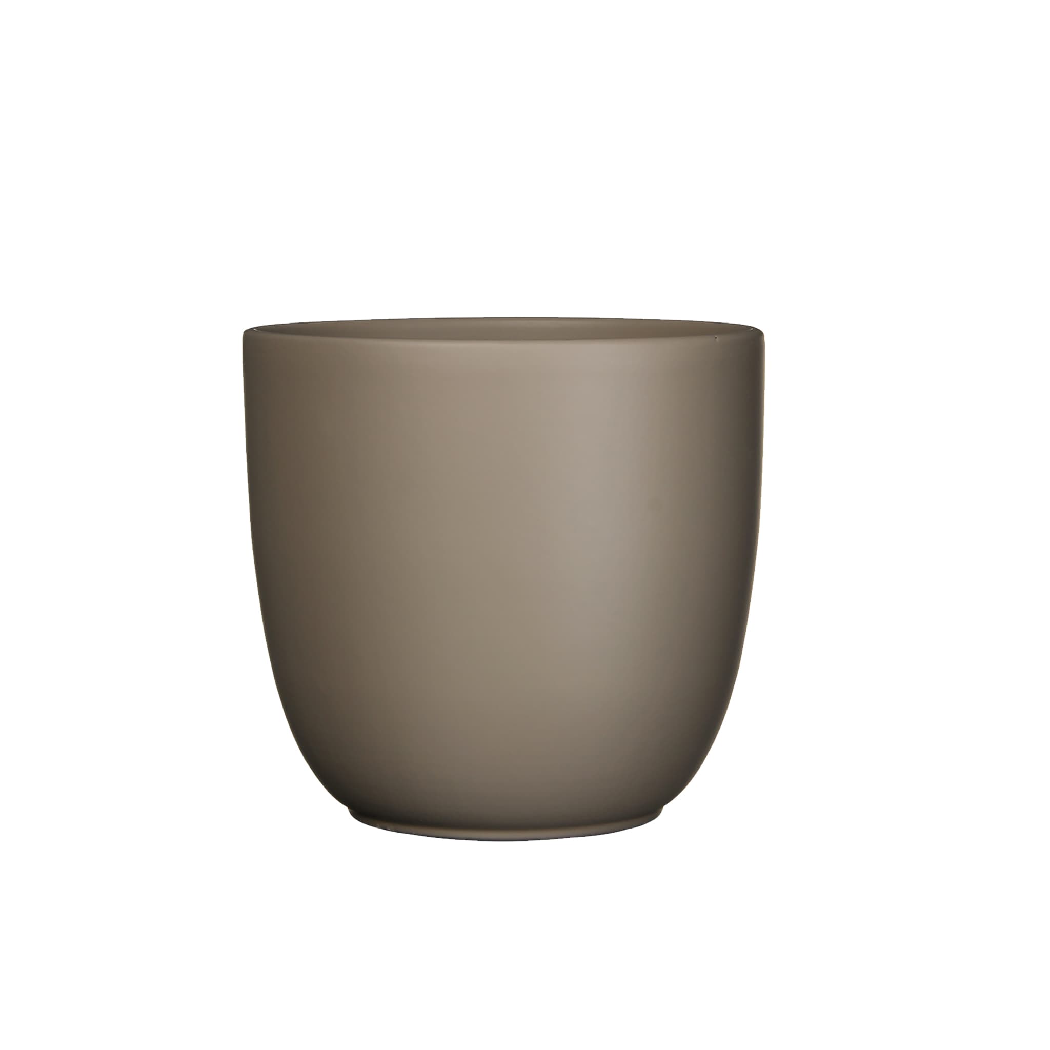 Matt Taupe Ceramic Indoor Plant Pot - W25xh23cm