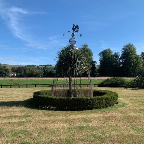 Metal Garden Yurt Arch With Weathervane