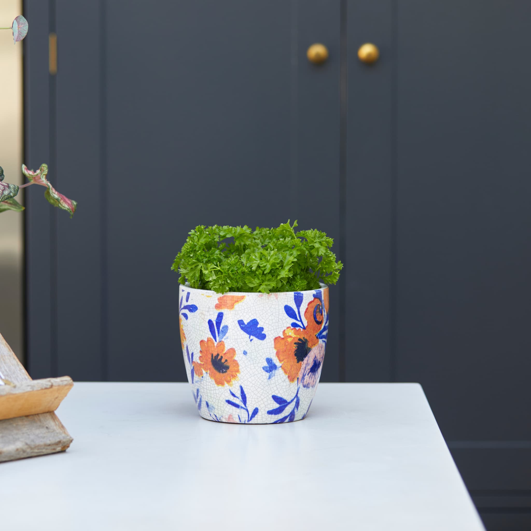Delany Vintage Floral  Indoor Plant Pot