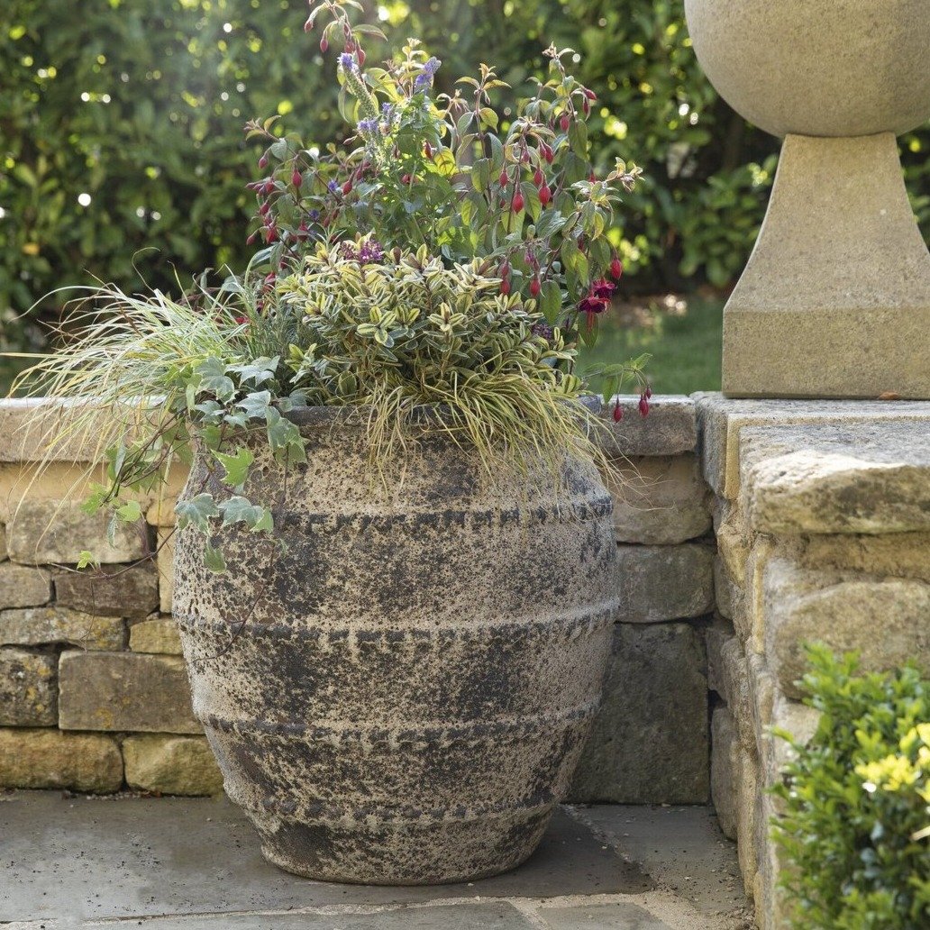 Extra Large Ancient Salt Glaze Planter - W93xh80cm
